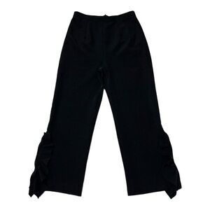 Posh Couture Black Cropped Evening Pants Size S